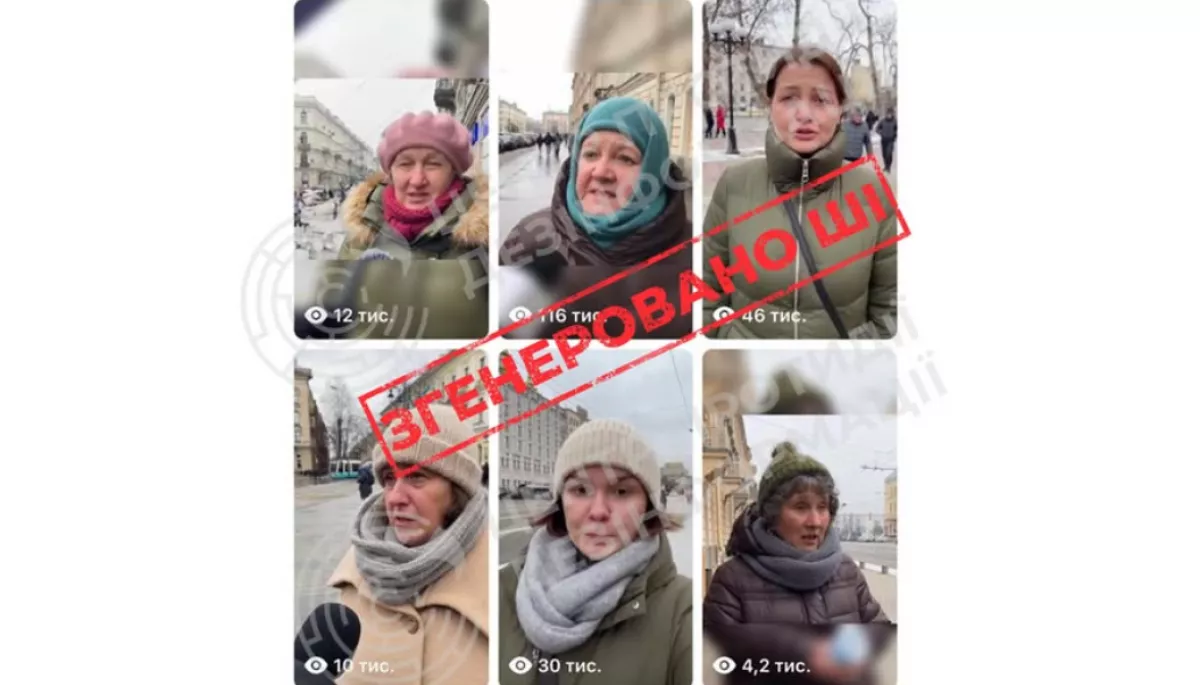 У соцмережах ширяться ШІ-відео з &laquo;вуличними опитуваннями&raquo;, що просувають наратив про &laquo;мир будь-якою ціною&raquo;, &mdash; ЦПД