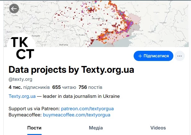 На Bluesky розблокували сторінку видання Texty.org.ua