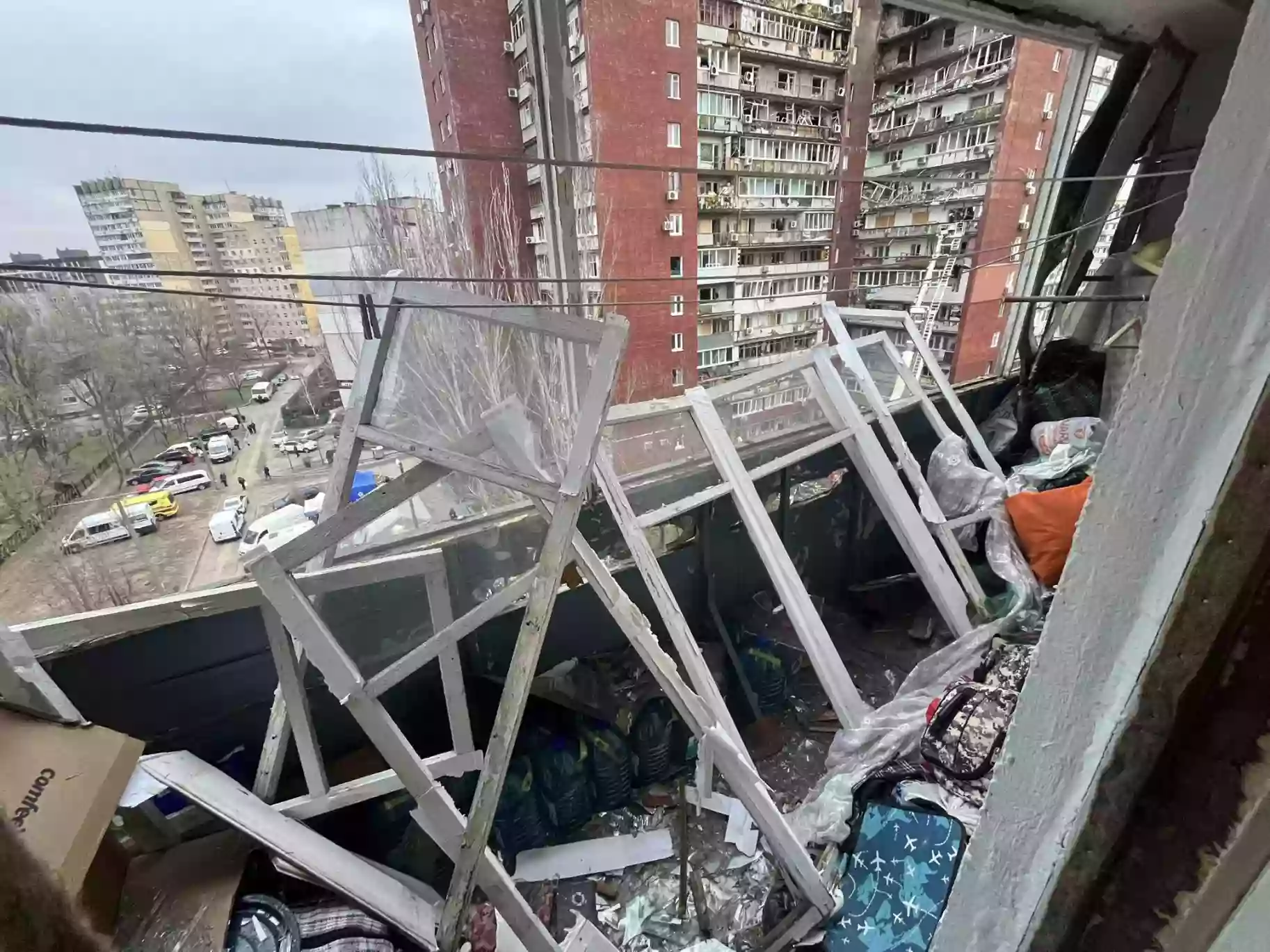 Через російську атаку на Дніпро пошкоджена квартира кореспондентки 5 каналу Наталії Москаленко