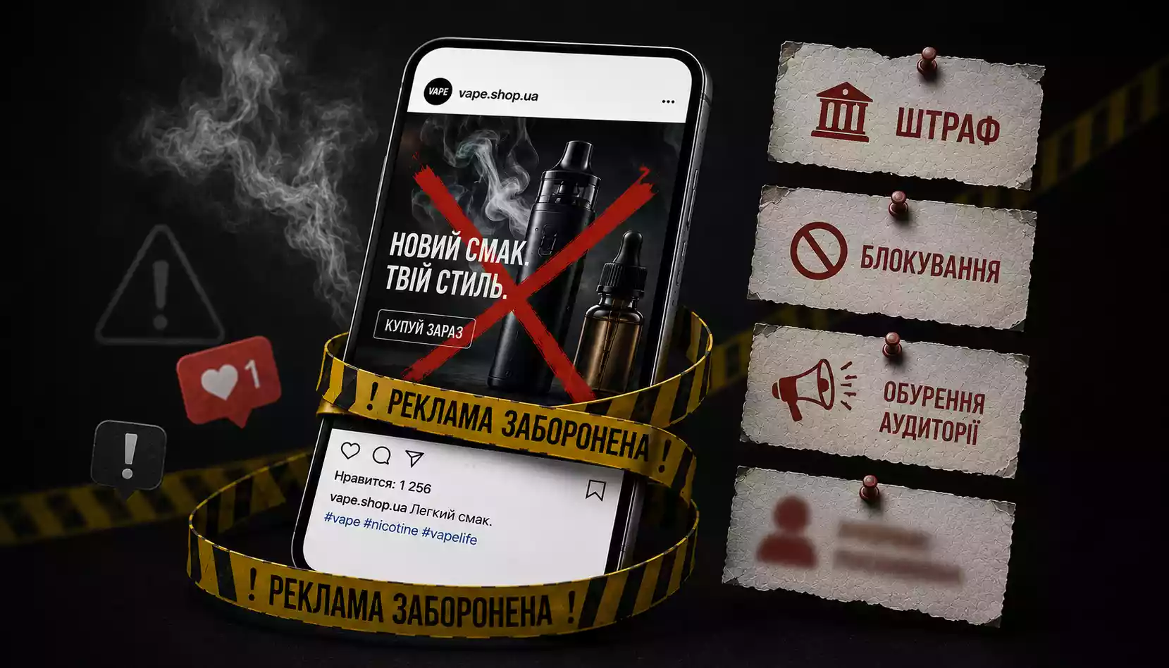 Заборонена реклама. Чим для медіа та блогерів може обернутися навіть один допис про тютюн чи нікотин