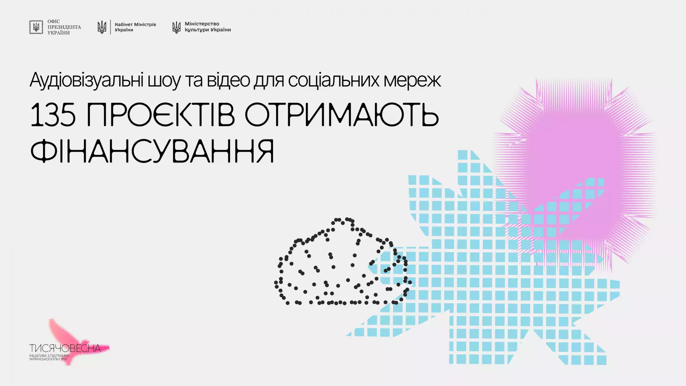 Мінкульт оголосив результати &laquo;Тисячовесни&raquo; за напрямом аудіовізуальних шоу та відео для соцмереж
