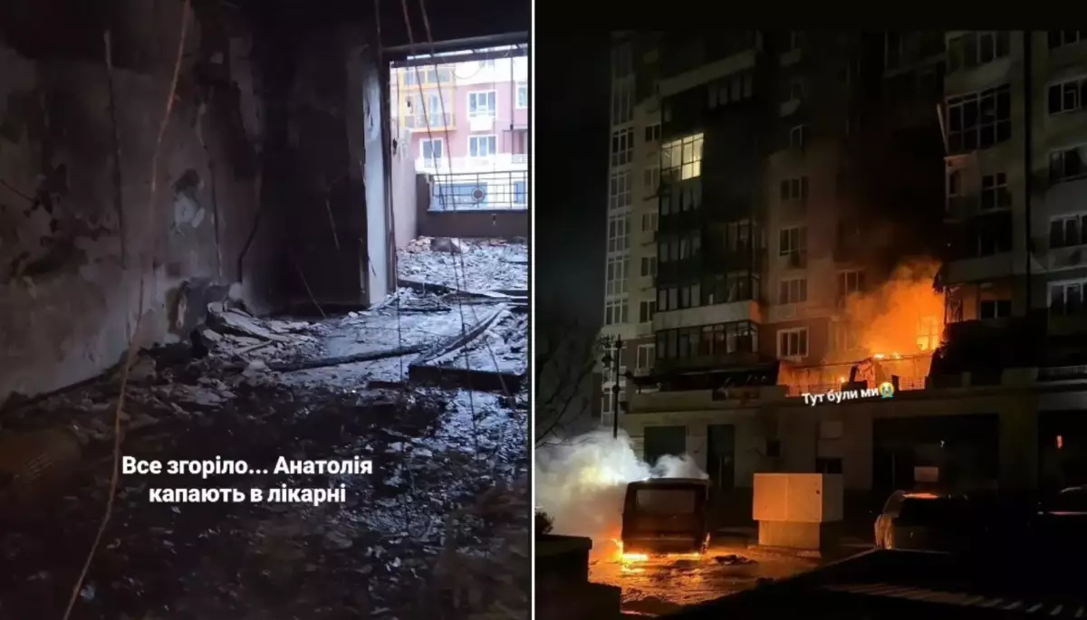 Через російську атаку на Умань була знищена квартира журналіста Анатолія Медведева. Він зазнав опіків