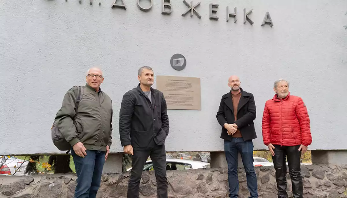 На кіностудії Довженка відкрили пам&rsquo;ятну таблицю &laquo;Скарб європейської кінокультури&raquo; в межах фестивалю &laquo;Молодість&raquo;